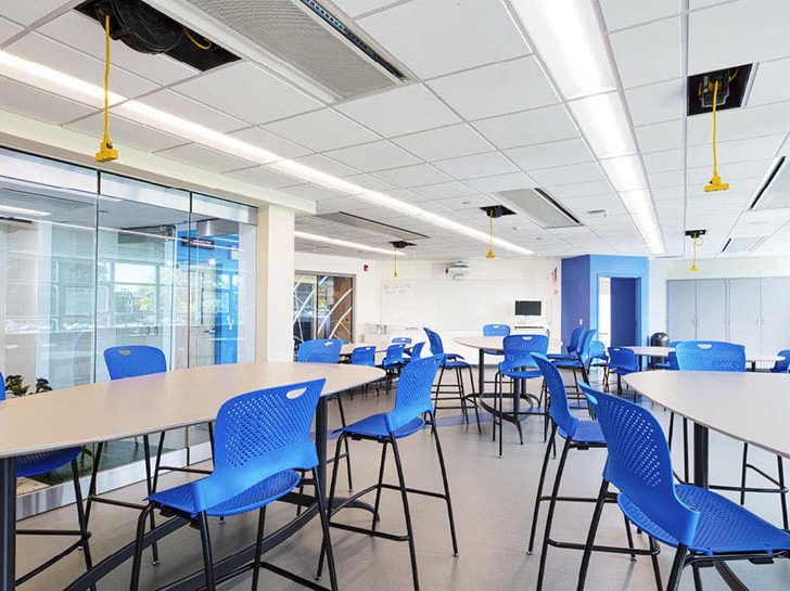 One of a total of ten functional, beautiful and spacious science labs designed by Fox & Fox Architects as part of the Marist High School science wing.